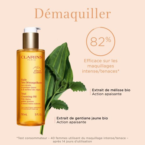CLARINS Huile très Démaquillante - Aux extraits de gentiane CLARINS Huile très Démaquillante - Aux extraits de gentiane